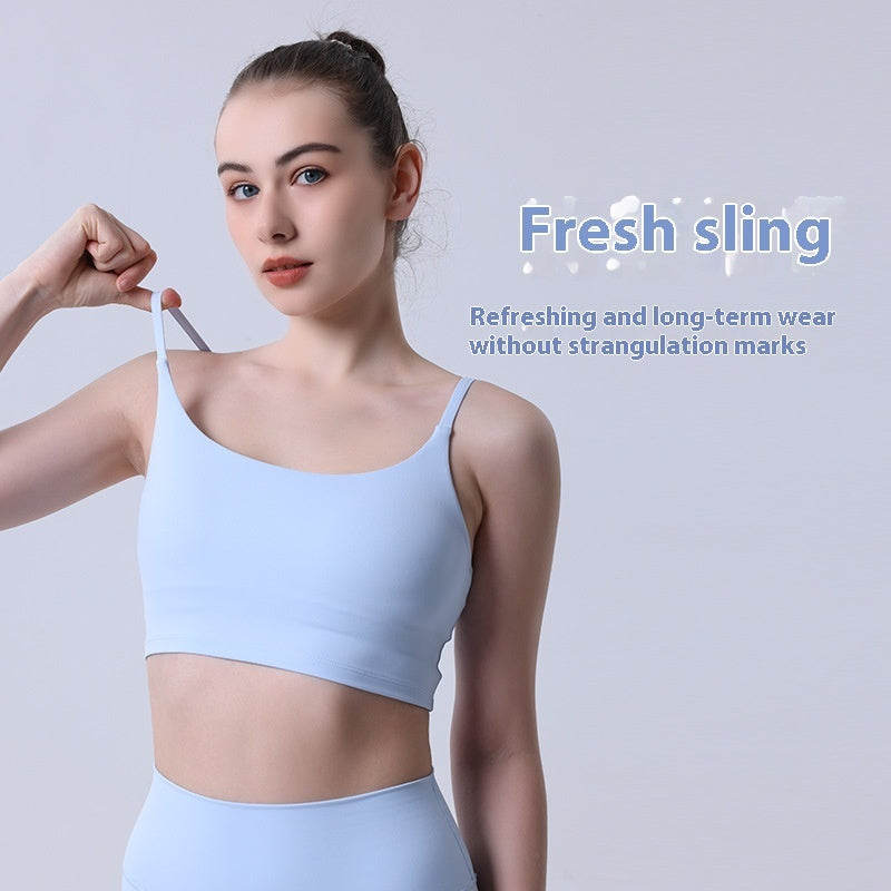 Nude Feel U-shaped Beauty Back Exercise Underwear Female Spaghetti Strap