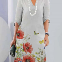 Womens Casual Dress With 3D Digital Print