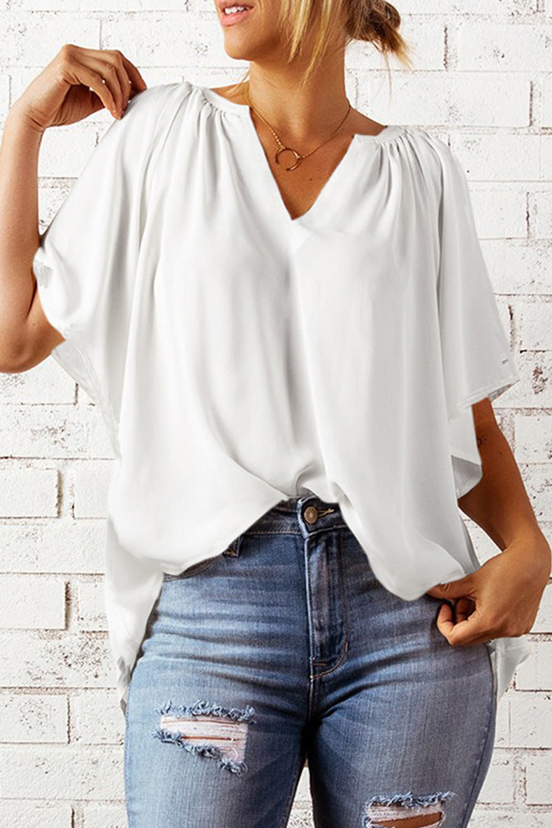 Loose Half Sleeve T-Shirt Pullover Top