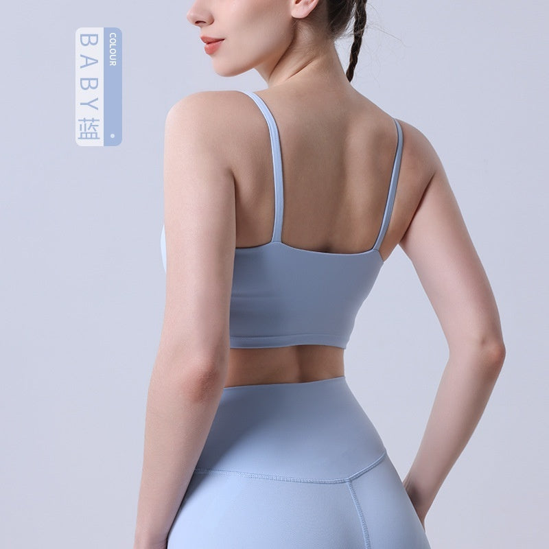 Nude Feel U-shaped Beauty Back Exercise Underwear Female Spaghetti Strap