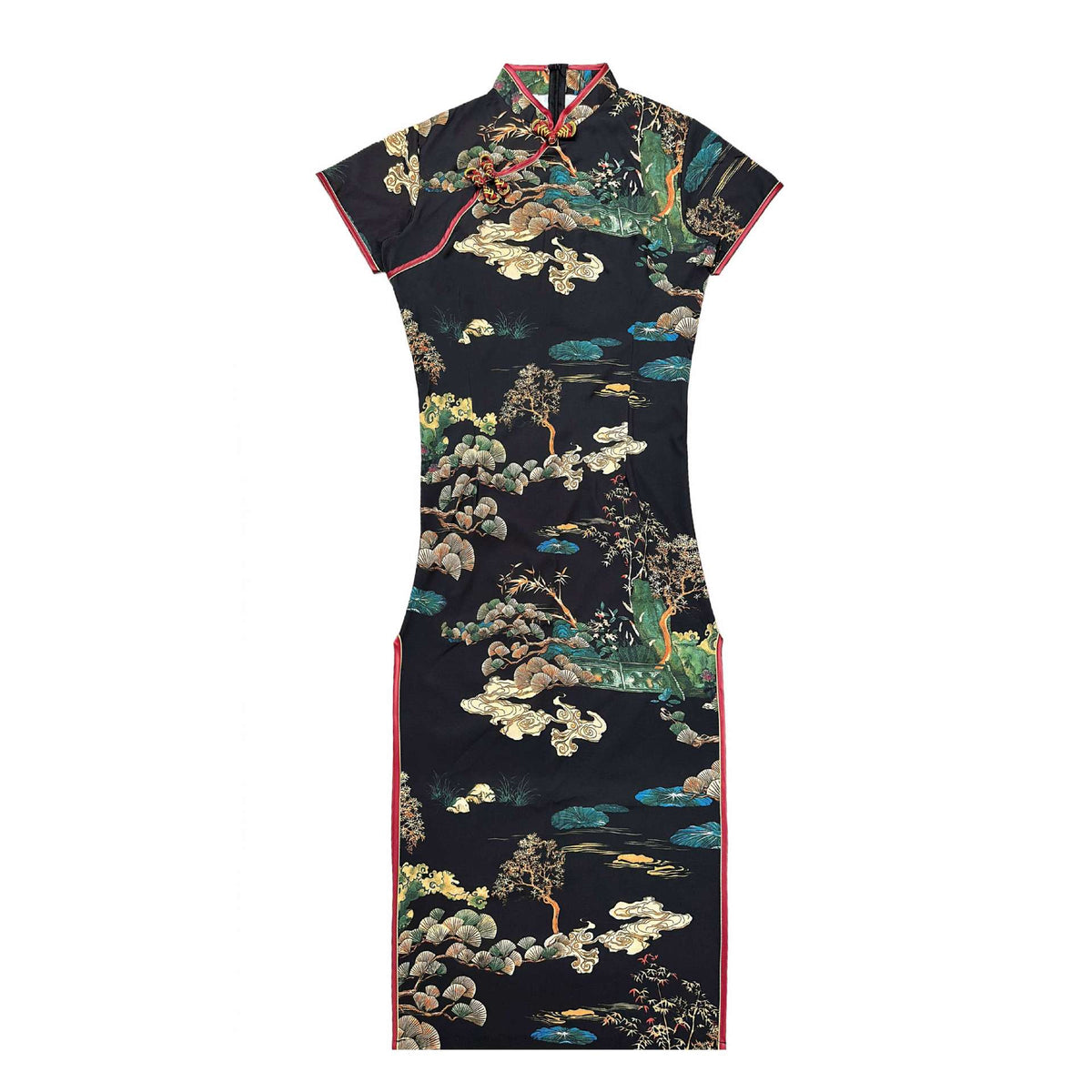 Womens Slimming Flattering Dress Cheongsam Style Skirt