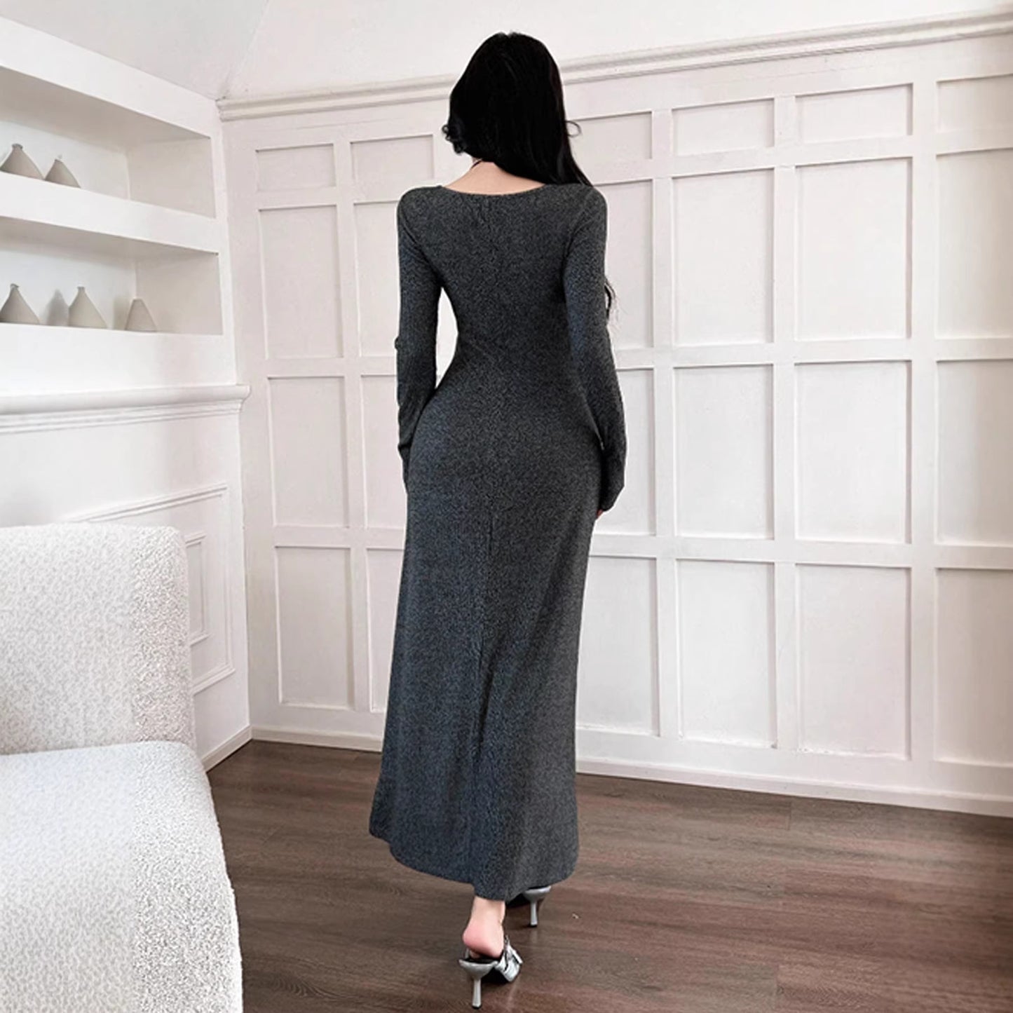 Womens Slimming Long Sheath Skirt For Fall And Winter