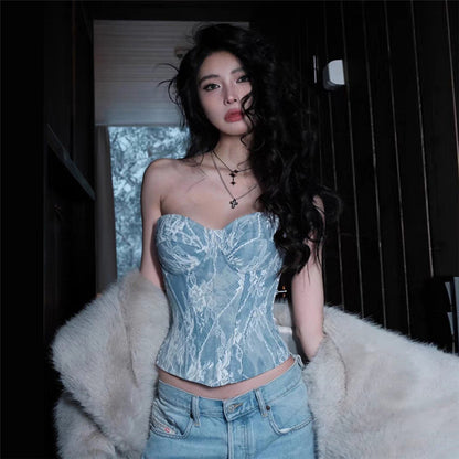 Street Fashion Sexy Tube Top Cropped Vest
