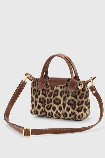 Panther PU Leather Water Resistant Crossbody Bag