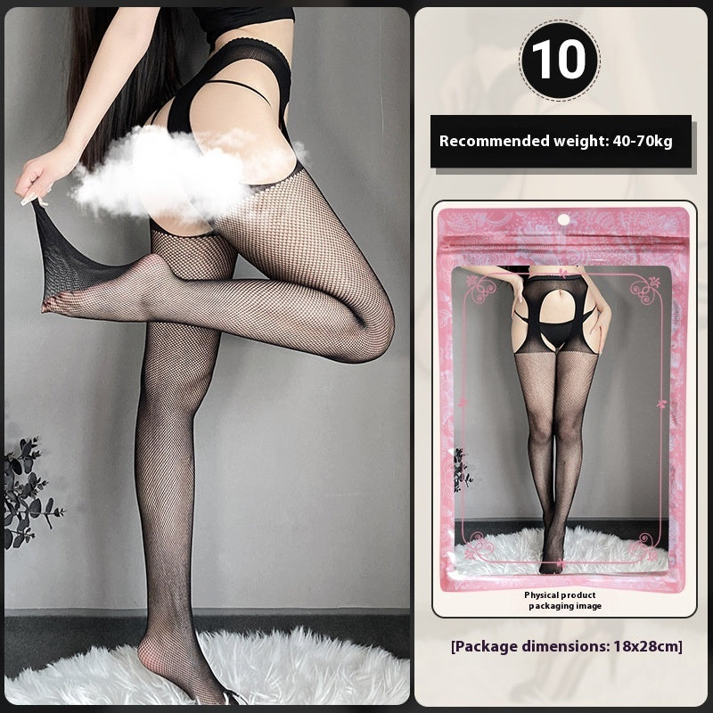 Underwear Large Size Female Stocking Hollow Out Garter Belt