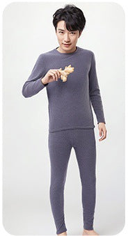 Ginger Heating Thermal Underwear High Elastic Slim Double-sided Brushed Long Johns