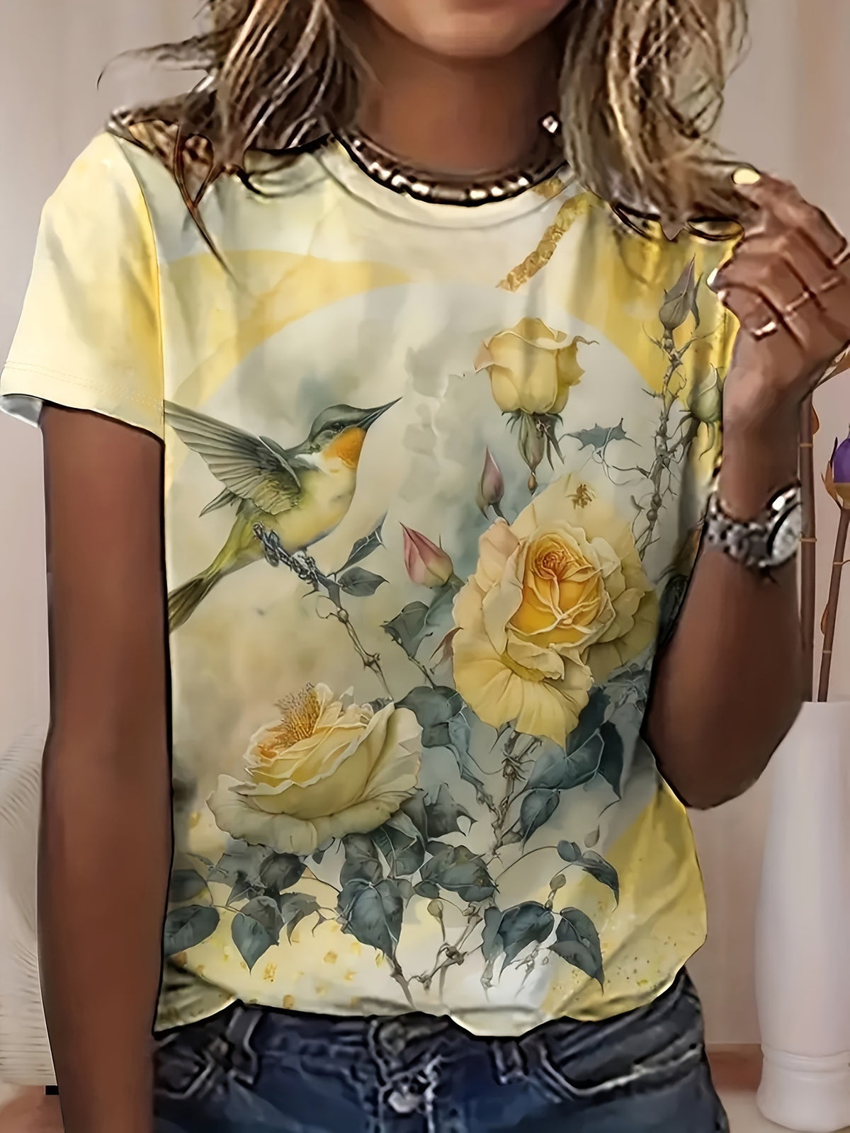 Fashion Casual Slim-fit T-shirt With Round Neck