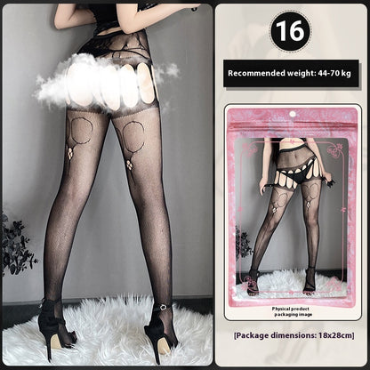 Underwear Large Size Female Stocking Hollow Out Garter Belt
