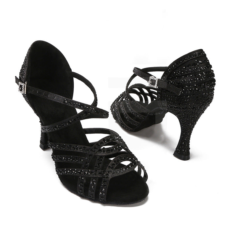 Women's High Heel Diamond Indoor Dance Sandals