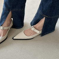 Women's Fashion Pointed Toe Classic Style Mary Jane Shoes