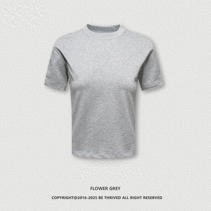 Long-staple Cotton Round Neck Casual Sports Short Sleeve Shoulder