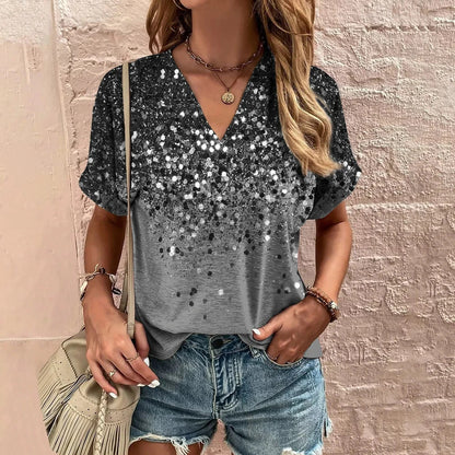 Summer Fashion Leopard Print Casual T-shirt