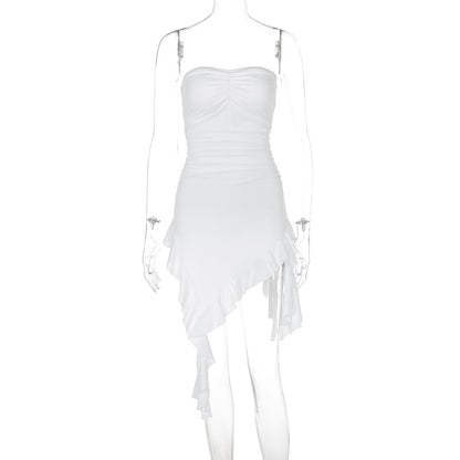 Womens Stylish Figure-hugging Off-shoulder Tube Dress