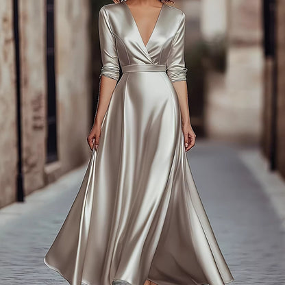 French-style Elegant Subtly Luxurious V-neck Dress With A Premium Feel