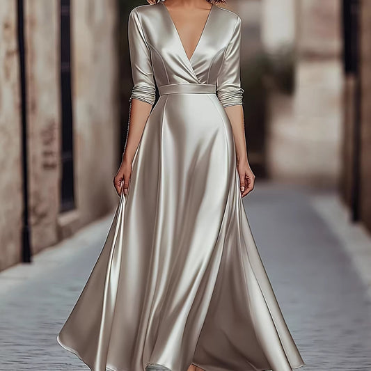 French-style Elegant Subtly Luxurious V-neck Dress With A Premium Feel