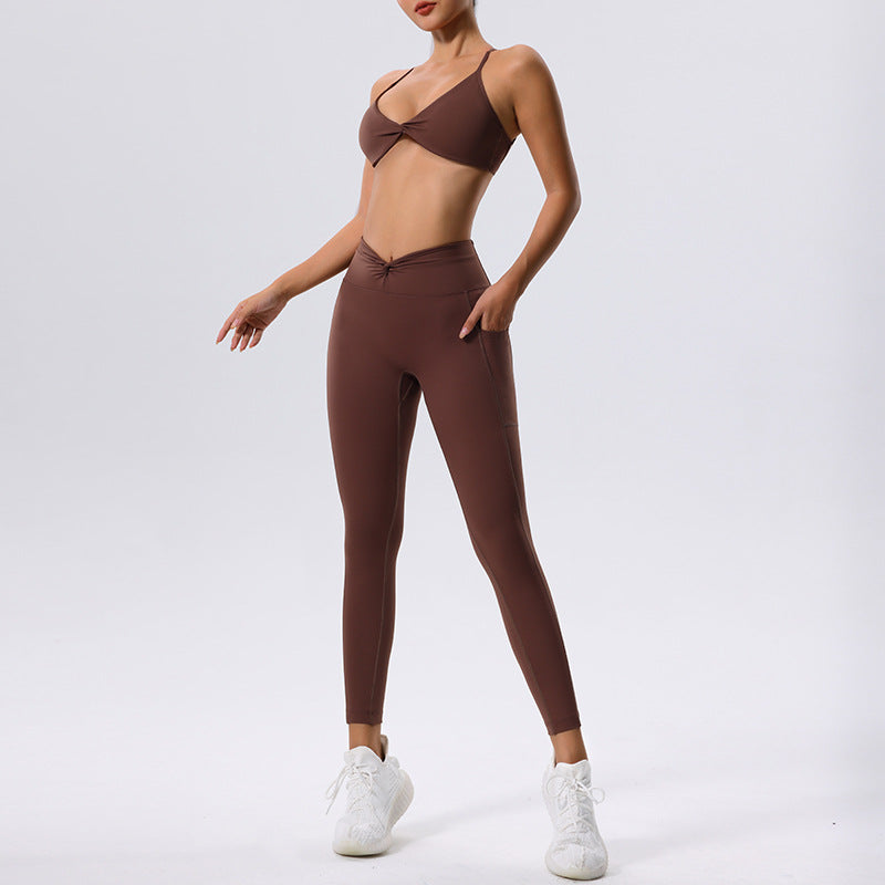European And American Yoga Clothes Suit Shockproof Sports Underwear