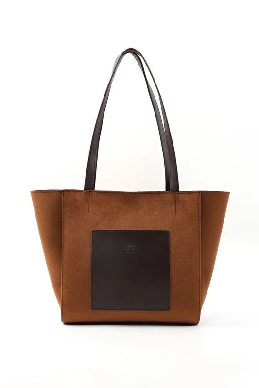 Large Faux Leather Tote Bag