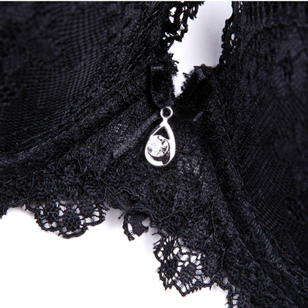 Lace gathered underwear set