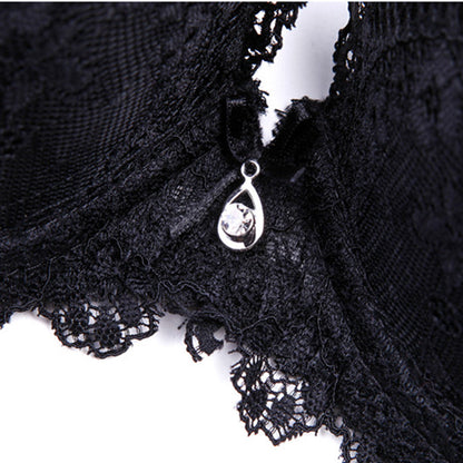 Lace gathered underwear set