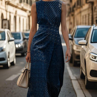 Elegant Sleeveless Floral Dress For Women