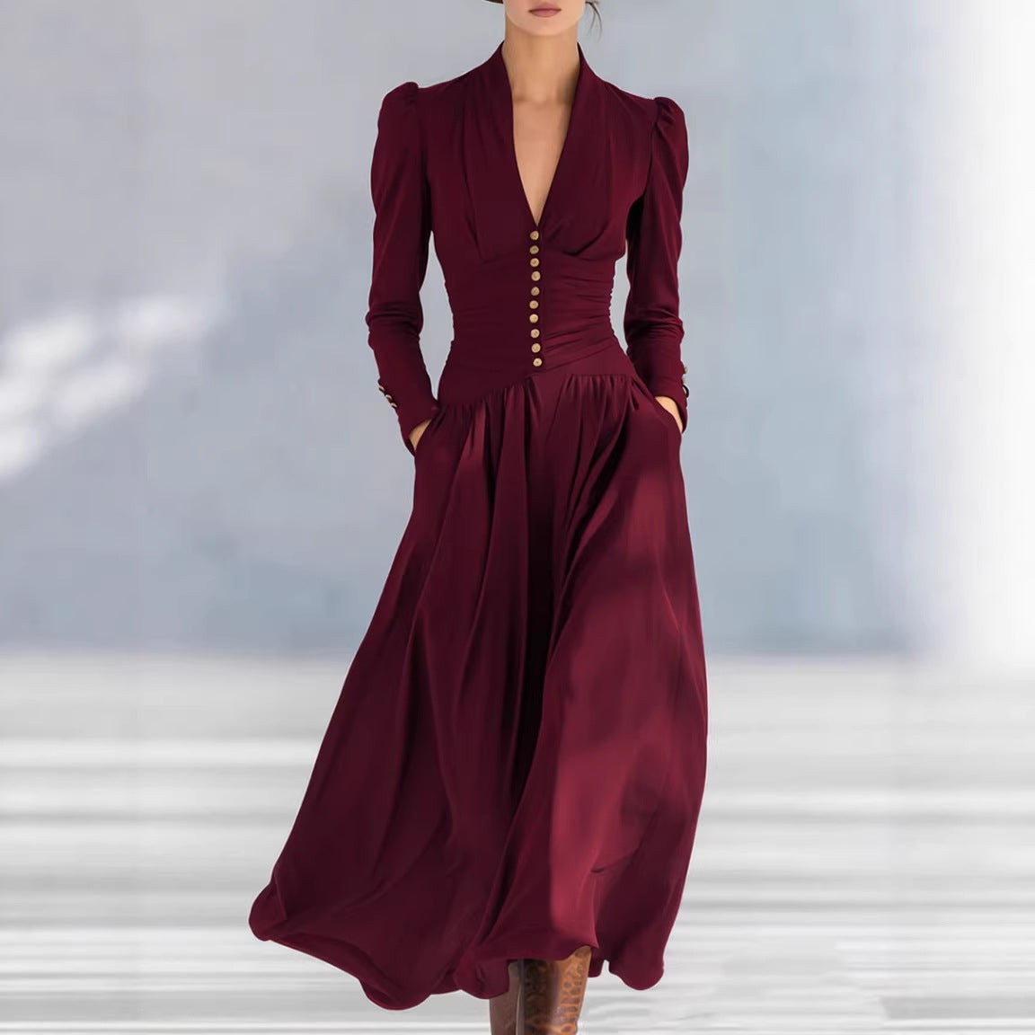 Fashionable Minimalist And Slim Fit Womens Dress
