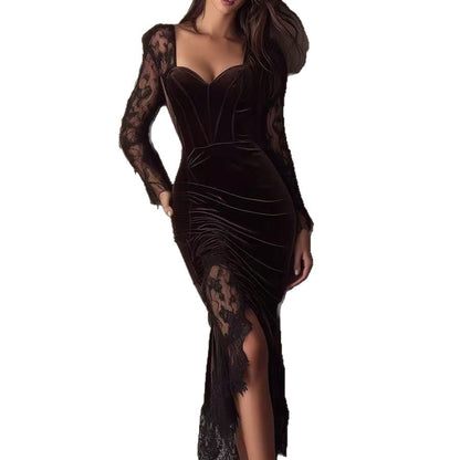 Fashionable Lace Patchwork Bodycon Dress