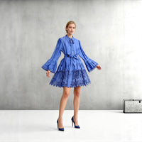 Lace-up Waist-cinching Figure-flattering Water-soluble Lace-up Dress