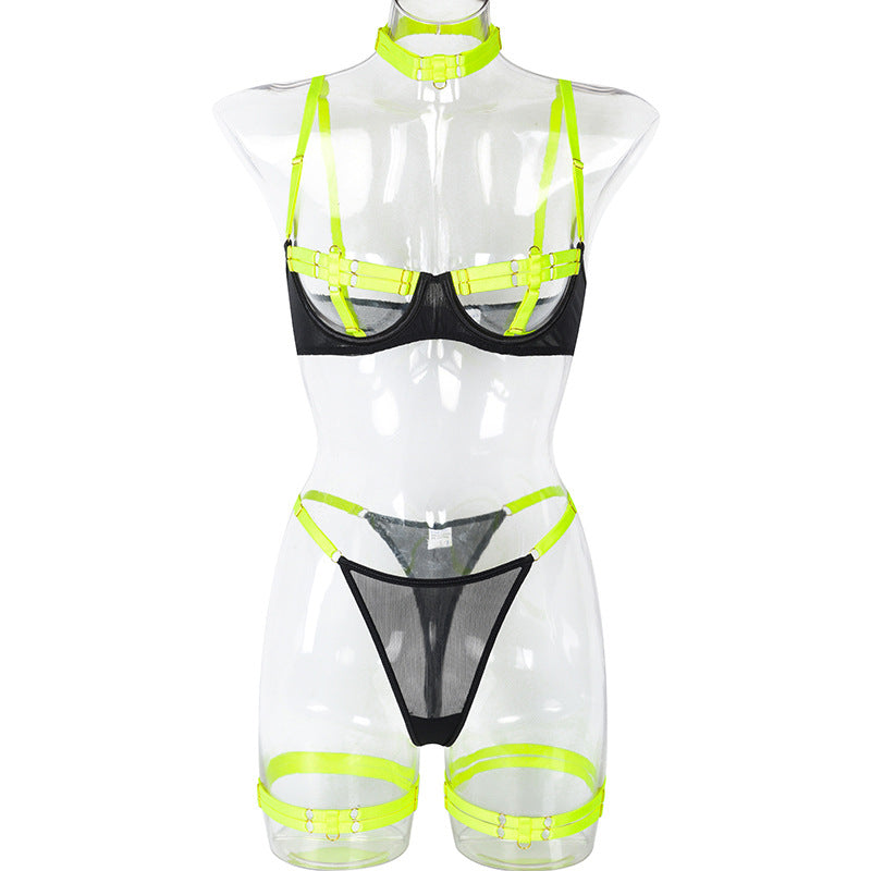 Two Color Stitching Straps Heavy Craft Underwear Four Piece Set
