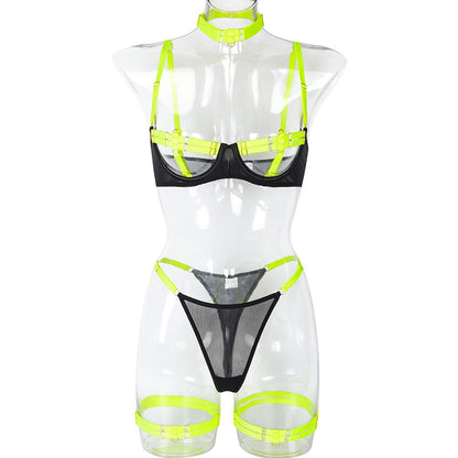 Two Color Stitching Straps Heavy Craft Underwear Four Piece Set