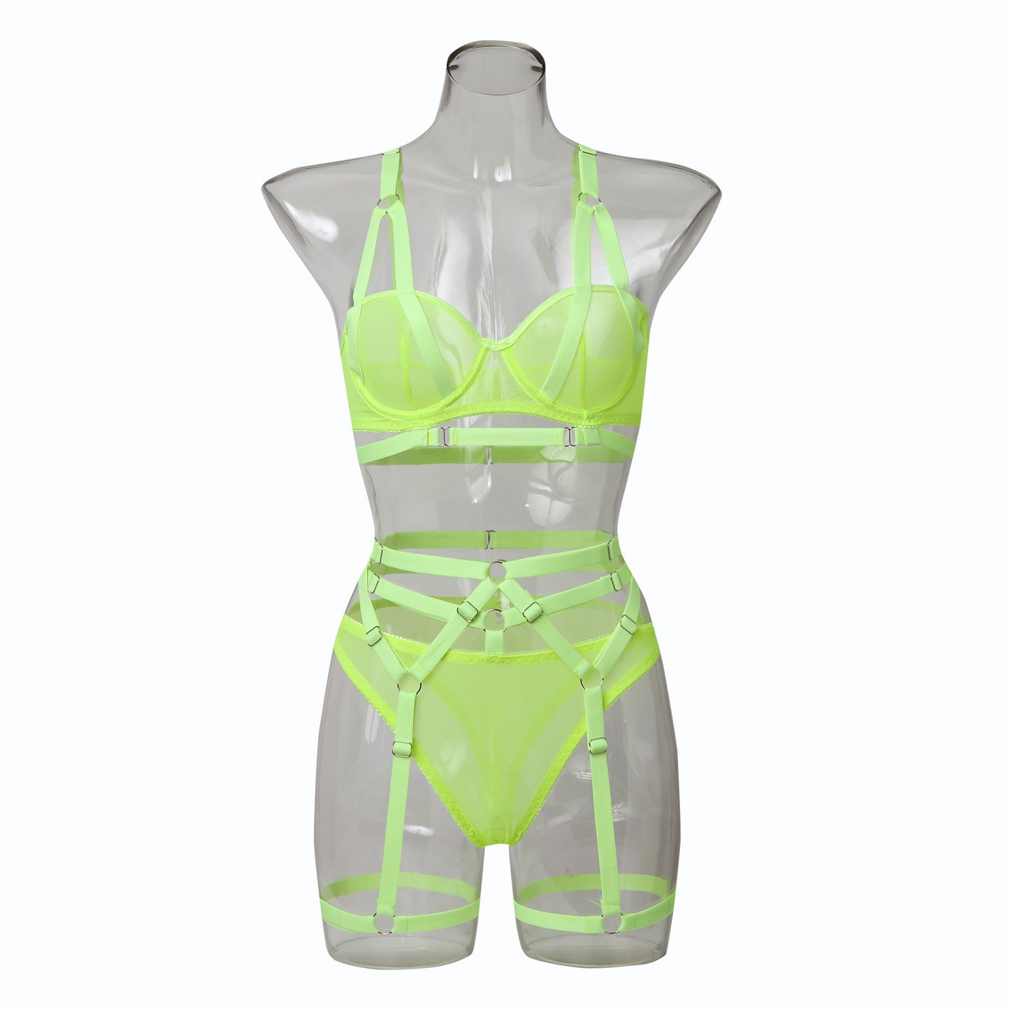 European And American Colors Available Sexy Underwear Garter Strap Body Shaping Three-piece Set