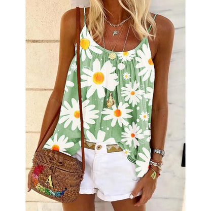 New Sling Print Small T-Shirt Fashion Top