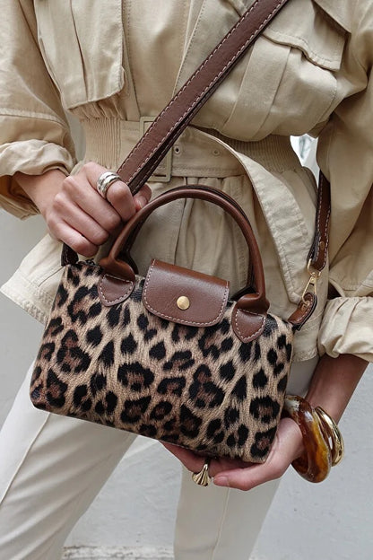Panther PU Leather Water Resistant Crossbody Bag