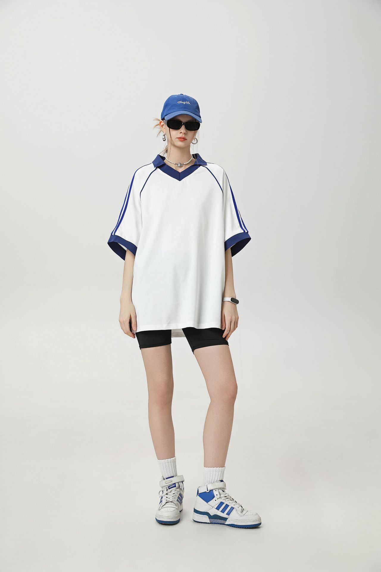 Fashion Brand College Style Loose Casual Half Sleeves
