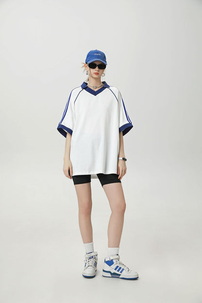 Fashion Brand College Style Loose Casual Half Sleeves