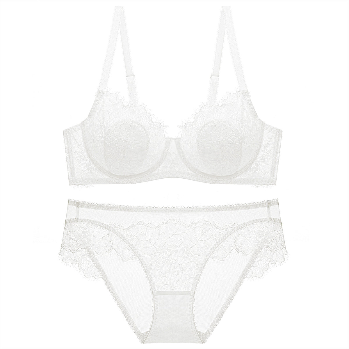 Lace Thin Transparent Bra Women's Underwear Plus Size Suit