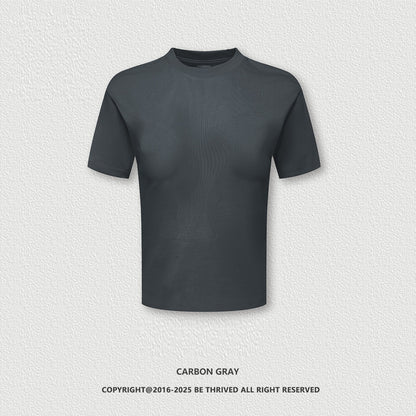 Long-staple Cotton Round Neck Casual Sports Short Sleeve Shoulder