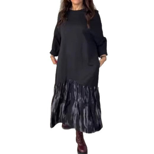 Featuring A Tie-dye Print Patchwork Design And Pleated Details