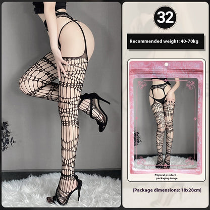 Underwear Large Size Female Stocking Hollow Out Garter Belt