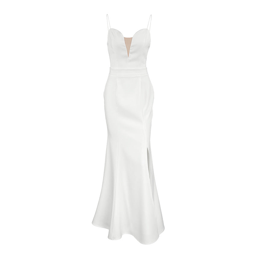 Womens White Sexy Strapless Tube Dress