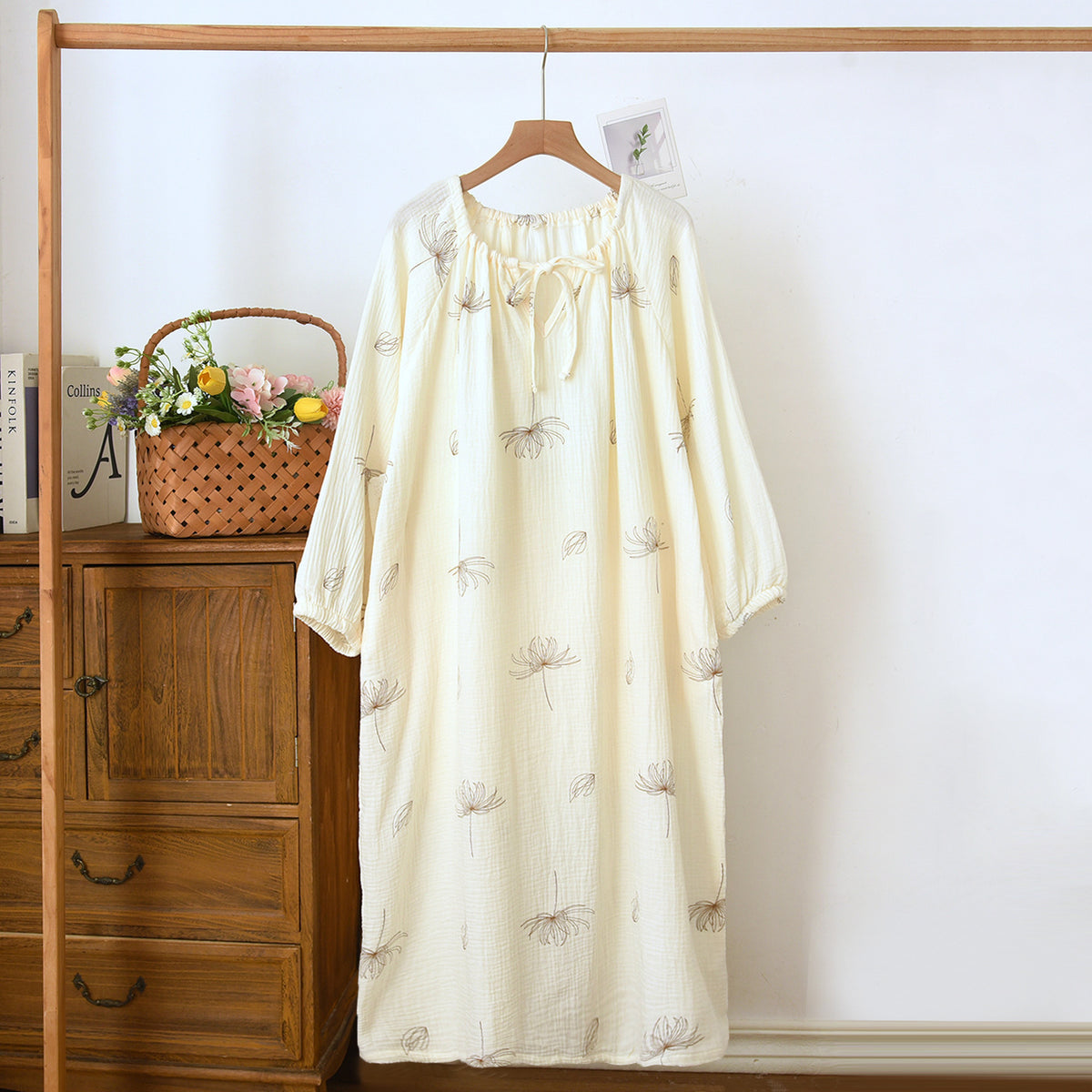 Womens Loose-fitting Japanese-style Dress For Loungewear