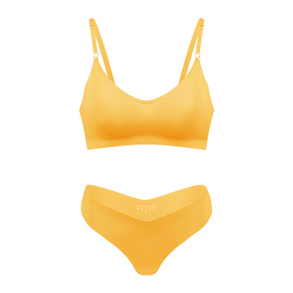 Plus Size V-neck Underwear Suit Women's No Steel Ring Seamless