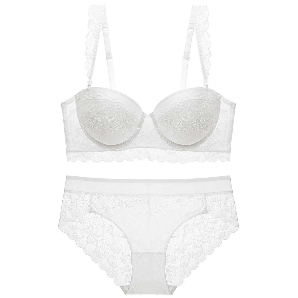 Popular Lace Ladies Underwear Set Push Up Bra