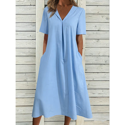 Stylish And Minimalist Design Womens Short Sleeve Dress