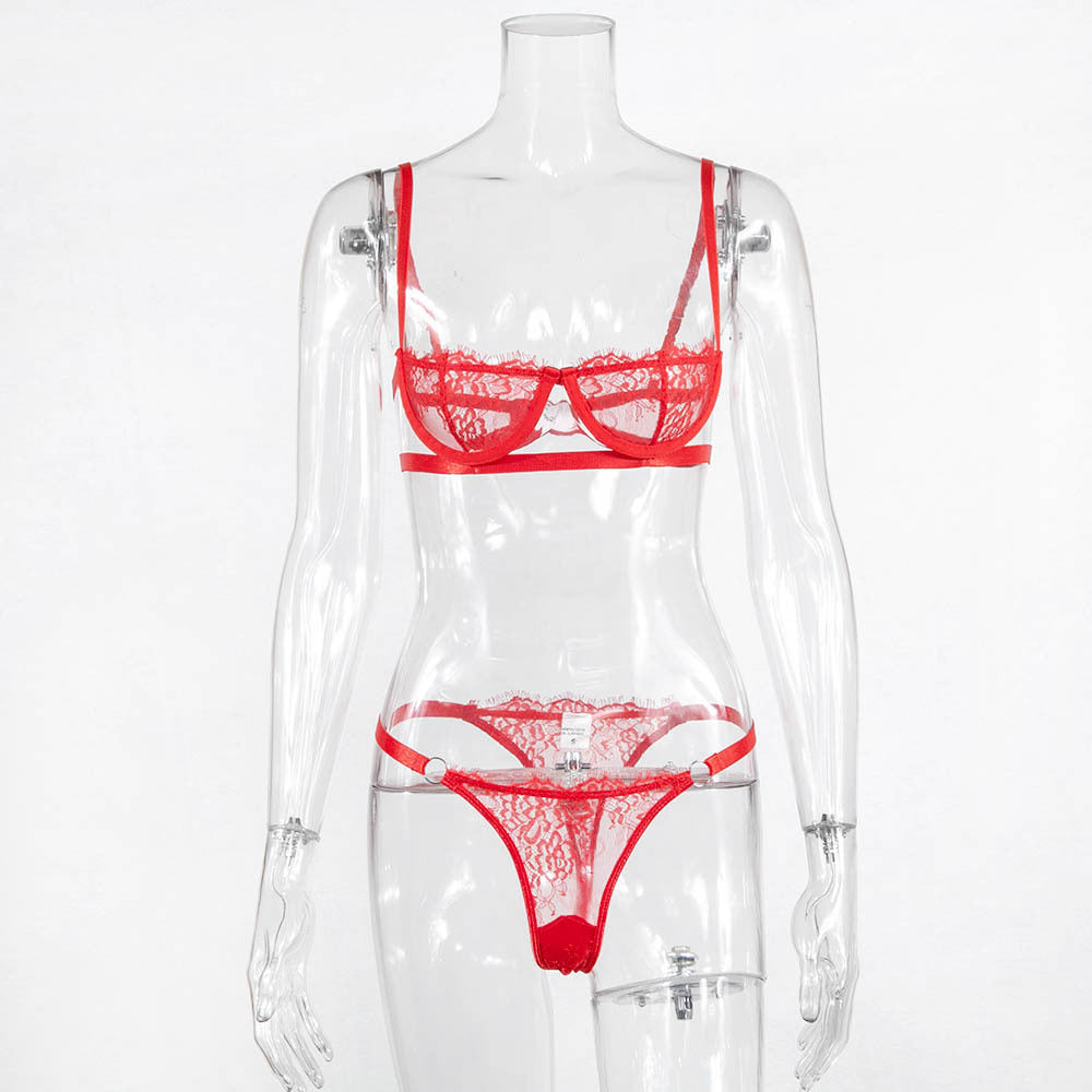 Lace Chest-wrapped See-through Underwear