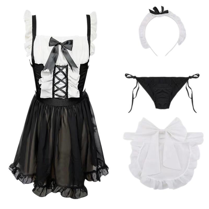 New Underwear Cosplay Uniform Cute Girl Chiffon Perspective Suit