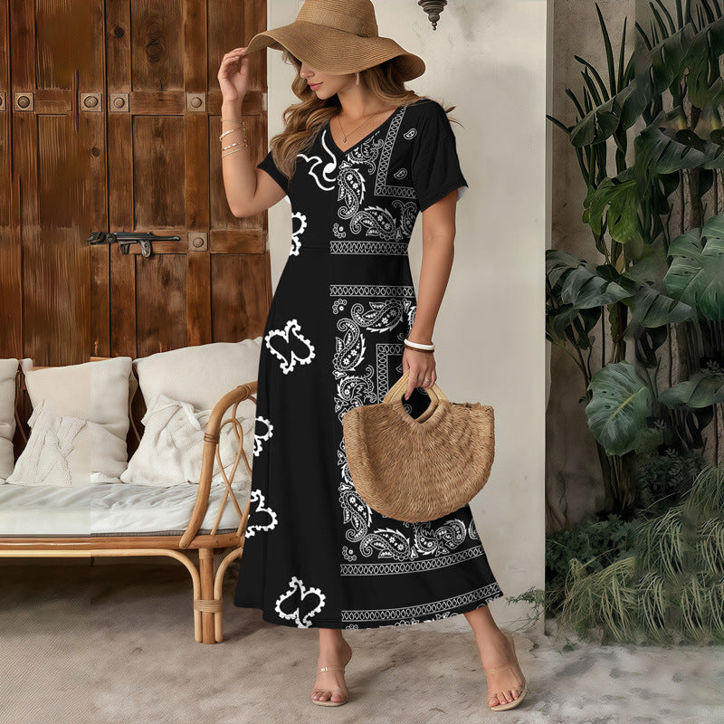 Stylish Casua And Chic 3Dprinted Maxi Skirt For Work Or Everyday Wear
