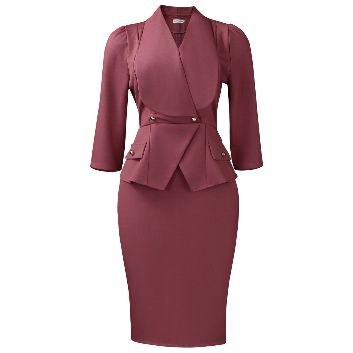 Womens Elegant Solid Color African Bodycon Dress