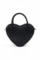 Black Heart Faux Leather Bag