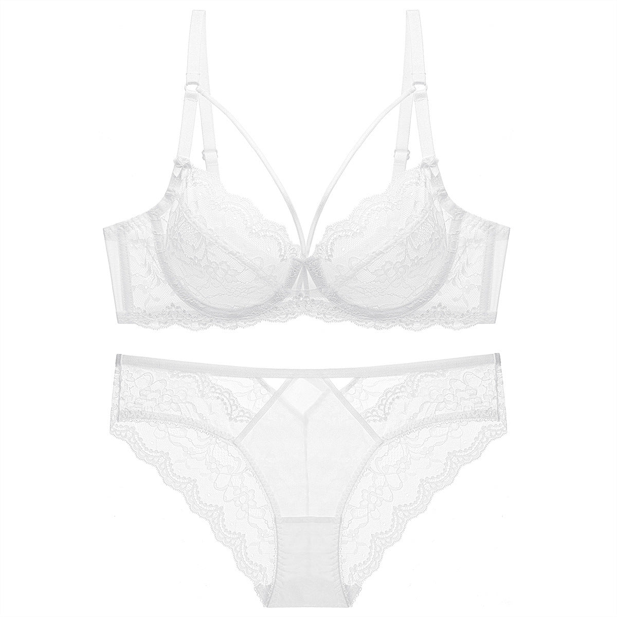 Transparent Ladies Underwear Panties Small Bra Set