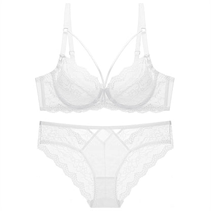 Transparent Ladies Underwear Panties Small Bra Set